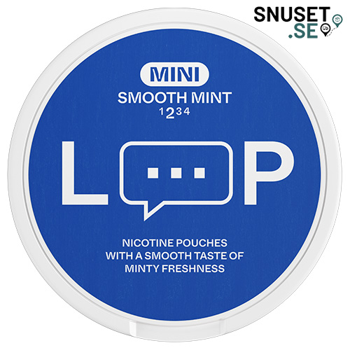 Loop Smooth Mint Vitt Minisnus hette tidigare Loop Mint Mania Mini tidigare design och dosa