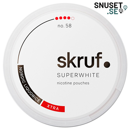 Skruf-Super-White-No-58-Nordic-Liquorice-#4-Extra-Stark-snuset