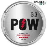 G3 POW Extra Stark Slim äldre dosa och design