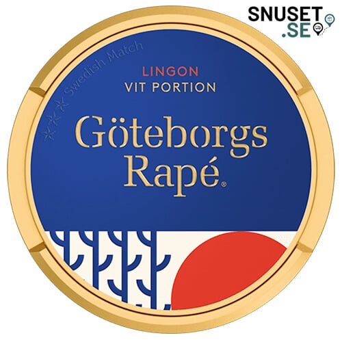 Göteborgs Rapé Lingon White Portion ny design 2023