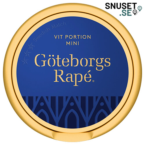 Göteborgs Rapé White Minisnus ny design 2023