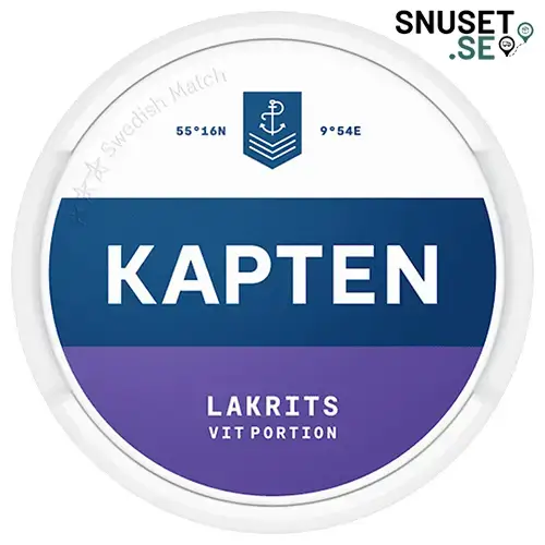 Kapten Lakrits Vit Portion Ny design 2024