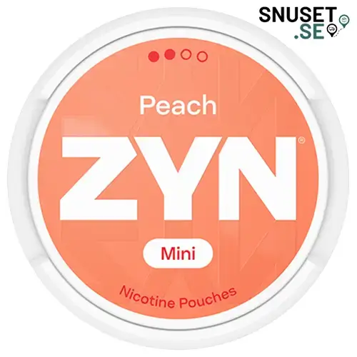 Zyn Peach Mini 2, nytt namn och dosa. Hette tidigare Zyn Bellini