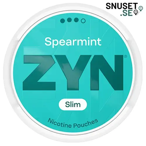 Zyn Spearmint Slim 3 med den nya designen maj 2025