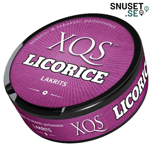 XQS Licorice Nikotinfritt Portionssnus Snuset.se