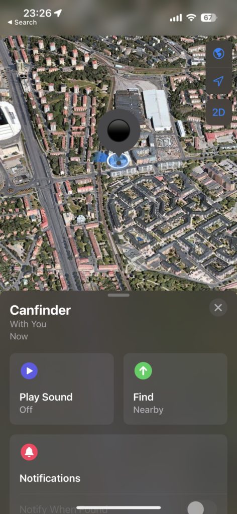 Canfinder - Karta