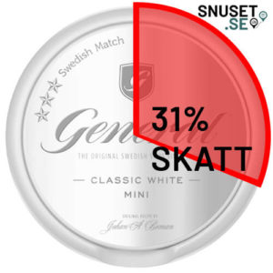 General Mini White 31 procent skatt.