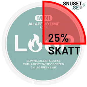 Loop Jalapeño Lime Mini 25 procent skatt.