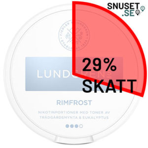 Lundgrens Rimfrost 29 procent skatt.