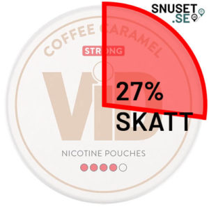 Vid Coffee Caramel Stark 27 procent skatt.