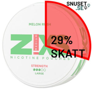 Zixs Melon Rush Original 29 procent skatt.