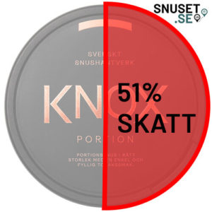 Snusskatt, Knox Portion 51 procent skatt.