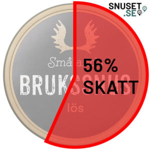 Snusskatt, Smålands Brukssnus Lös 56 procent skatt.