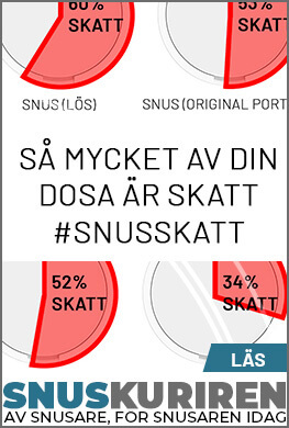 Snusskatt per dosa och prilla