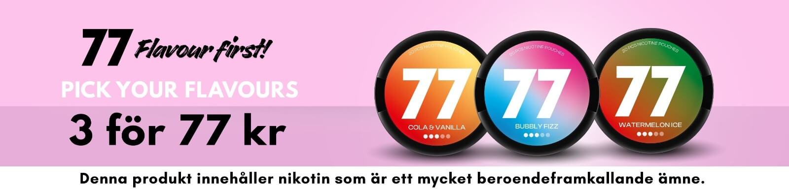 77 Nicotine Pouches