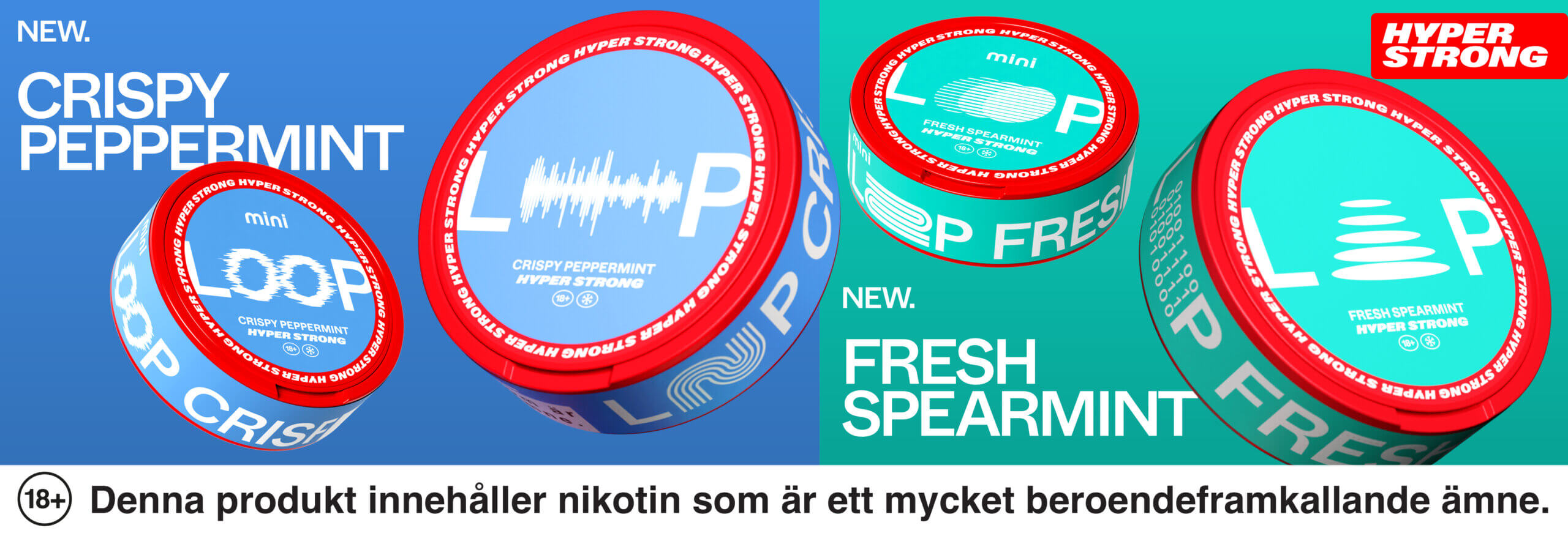 NYHET LOOP Hyper Strong vitt snus