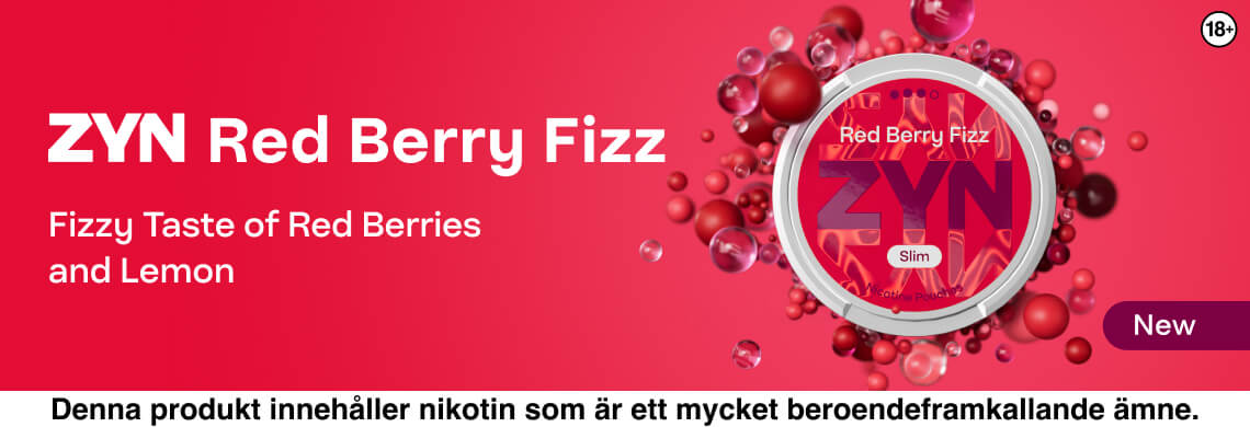 Zyn Red Berry Fizz - finns i flera olika styrkor