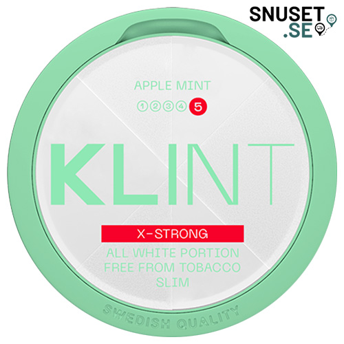 Klint Apple Mint Stark Slim Tobaksfritt Snus