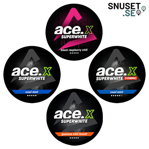 Ace X vitt snus Mixpack