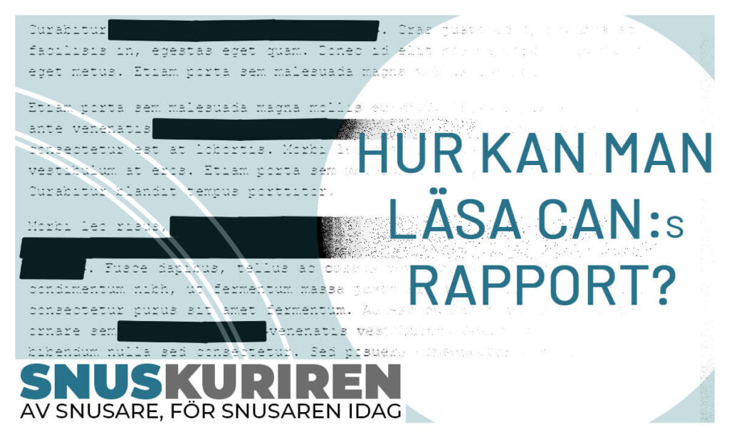 Hur kan man läsa CAN:s rapport?