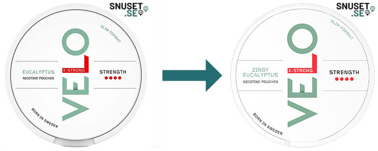 Velo Eucalyptus X-Strong byter namn till Velo Zingy Eucalyptus