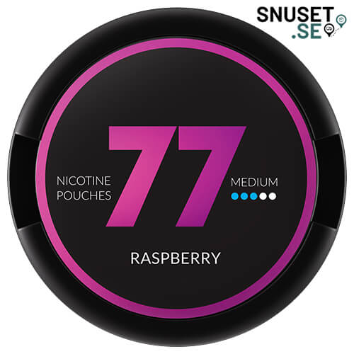 77 Raspberry Starkt Vitt Snus äldre design
