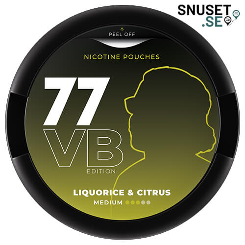 77 VB Edition Liquorice & Citrus Starkt Vitt Snus