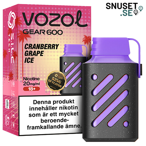 Vozol Gear 600 Cranberry Grape Ice 20 mg