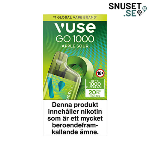 Vuse Go Box 1000 Apple Sour 20 mg