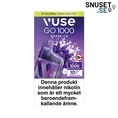 Vuse Go Box 1000 Grape Ice 10 mg