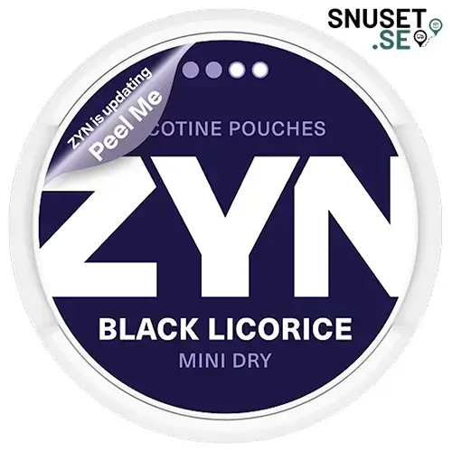 Zyn Black Licorice Mini Dry 2 snart ny design 2025