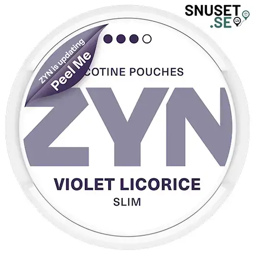 Zyn Violet Licorice Slim 3 snart ny design 2025