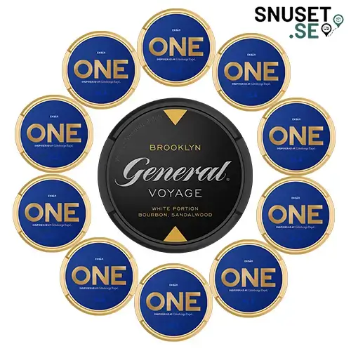10x One Blå + 1x General Voyage Brooklyn Mixpack