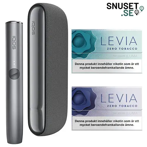 Iqos Iluma Pebble Gray + 1x Electro rouge + 1x Island Beat