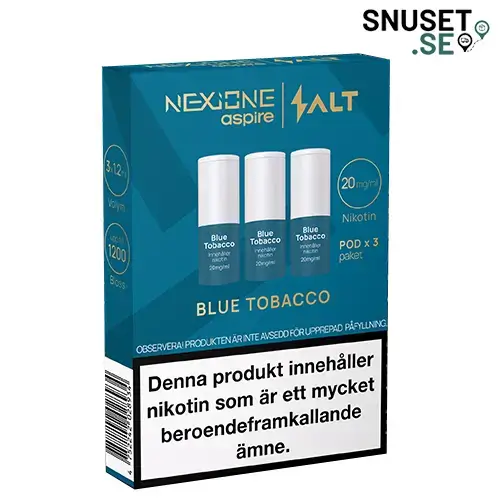 Nexione Aspire Salt Blue Tobacco 20mg Pod 3-pack