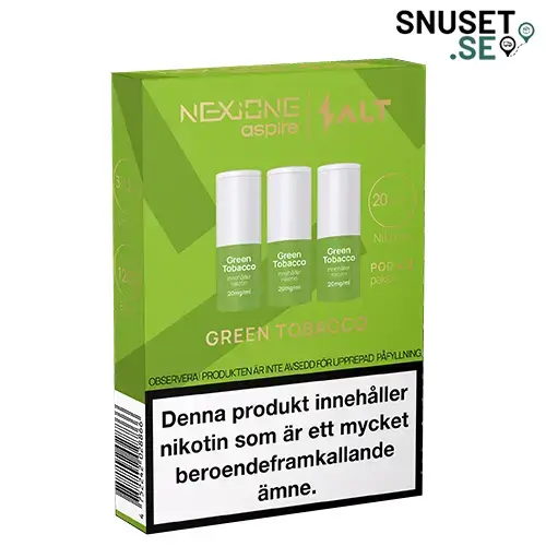Nexione Aspire Salt Green Tobacco 20mg Pod 3-pack