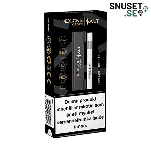 Nexione Aspire Salt Power Bank Charcoal Black