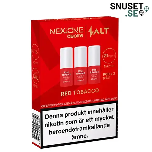 Nexione Aspire Salt Red Tobacco 20mg Pod 3-pack