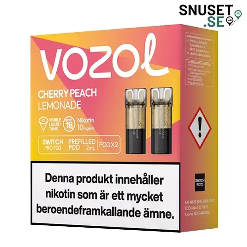 Vozol Cherry Peach Lemonade 10mg Pod 2-pack
