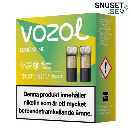 Vozol Lemon Lime 14,5mg Pod 2-pack