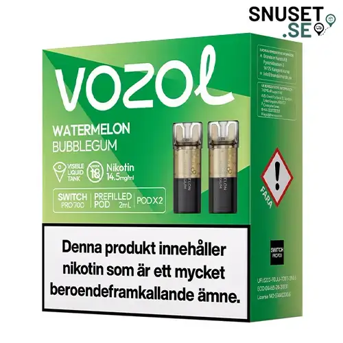 Vozol Watermelon Bubblegum 14,5mg Pod 2-pack