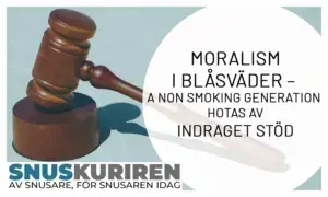 Moralism i blåsväder A Non Smoking Generation hotas av indraget stöd